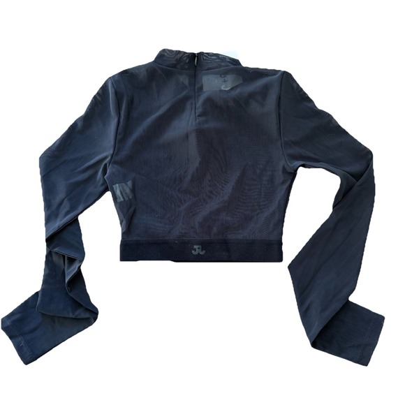 NWT Jo+Jax Over The Top Long Sleeve Mesh Crop Black Adult Size XXS (00) - Picture 4 of 4